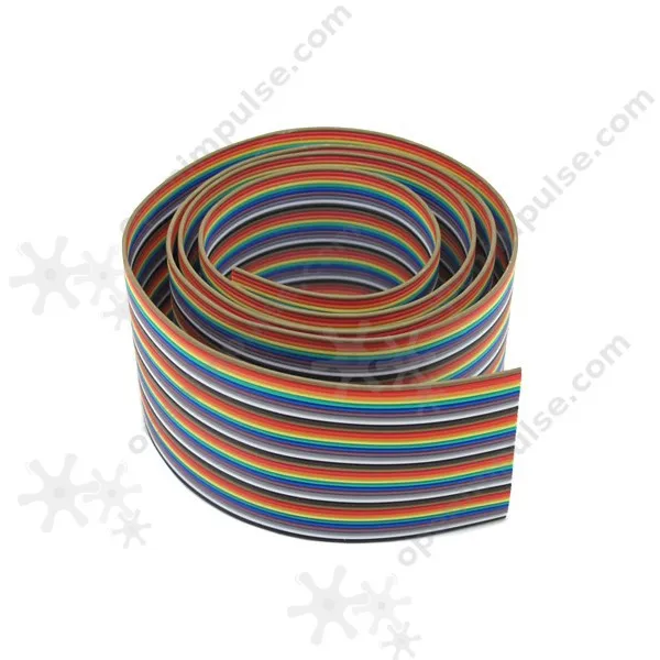 

40P Rainbow Ribbon Cable (1 meter)