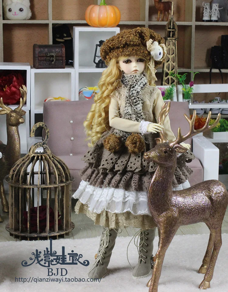 

1/4 1/3 scale BJD dress+socks+hat+scarf set for BJD/SD clothes doll accessories,Not included doll,shoes,wig and accessories 1528