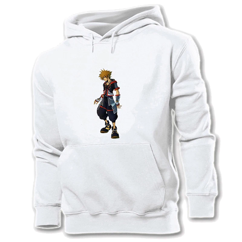 Мужская толстовка с капюшоном Kingdom Hearts Sora хлопковая и принтом из игры