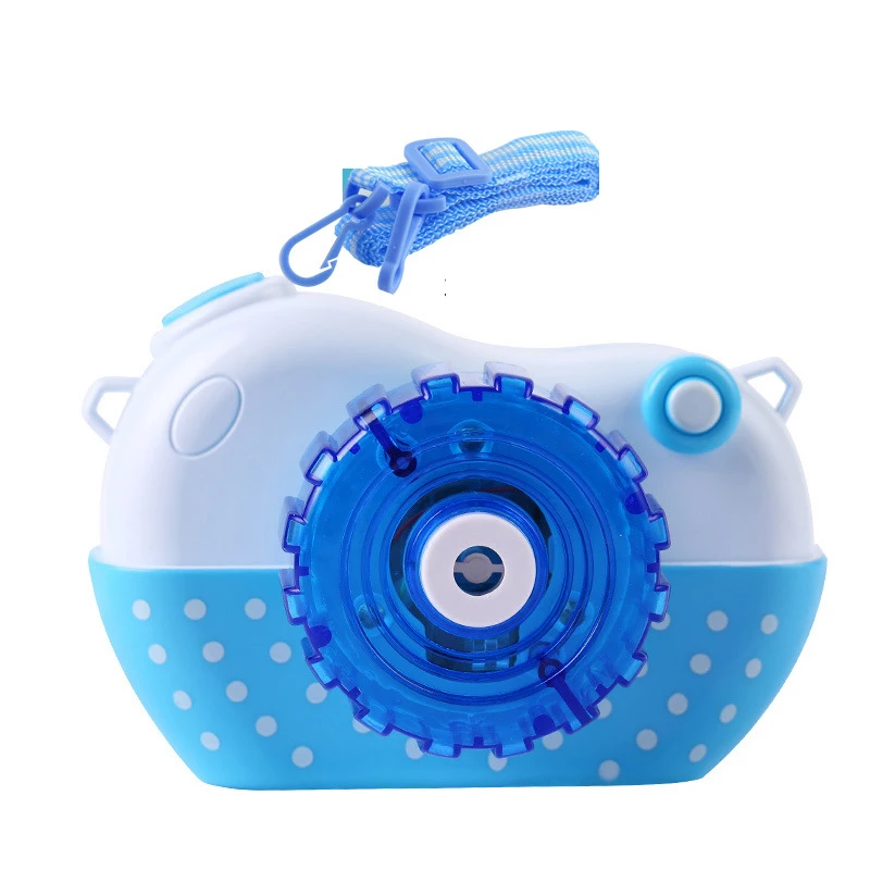 Bubbler электричество детская игрушечная камера полностью автоматическая машина для пузырей пистолет для мыльных пузырей - Цвет: Синий