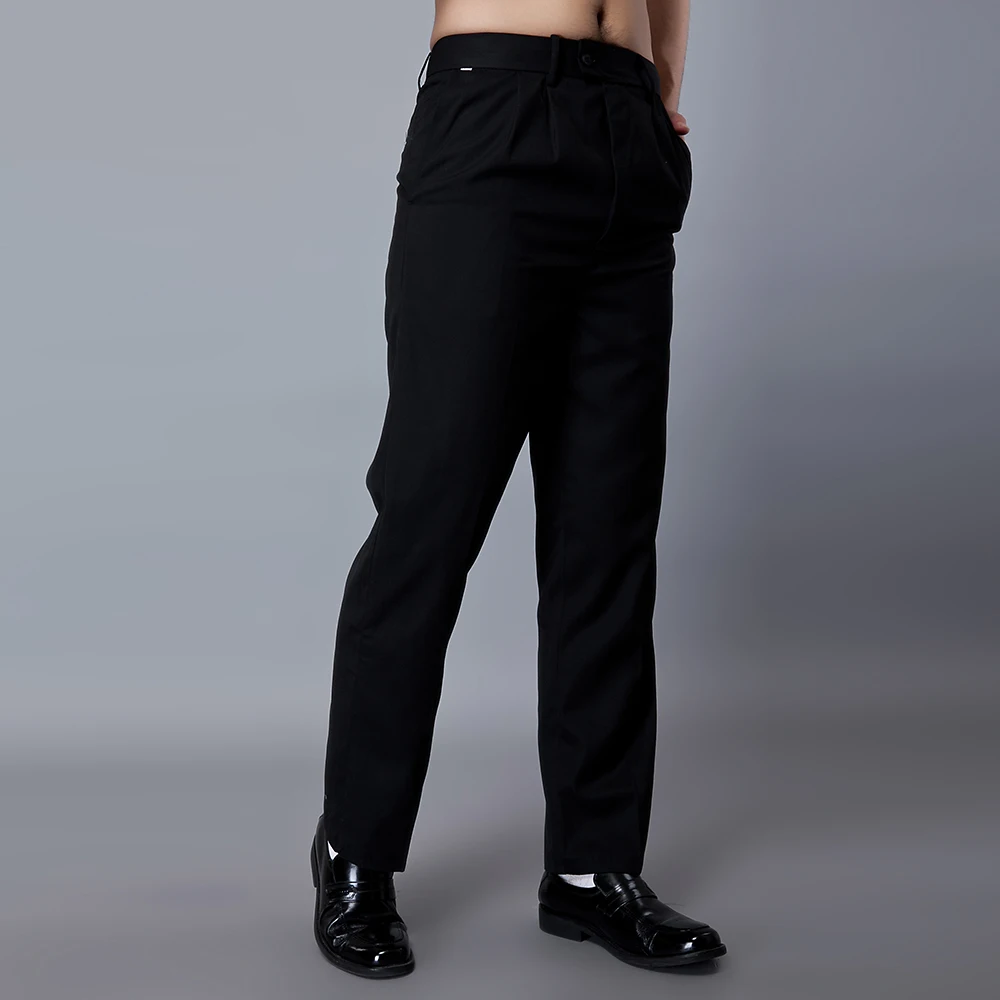 black work pants elastic waist