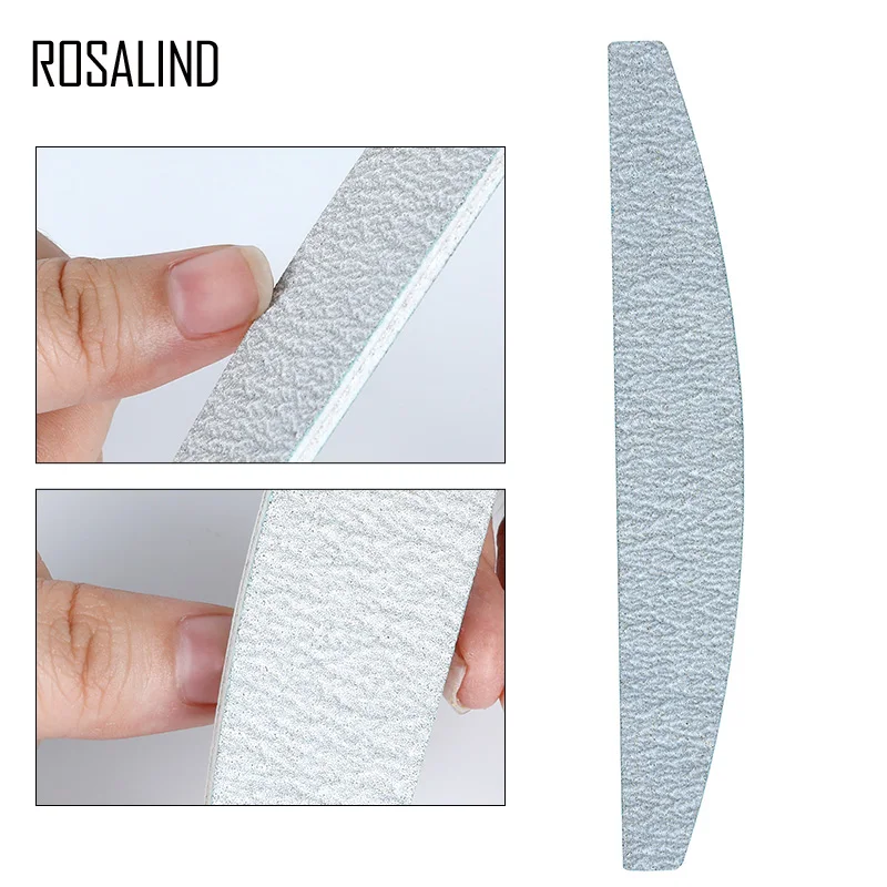

ROSALIND Nail File Set Manicure Tool 5PCS/Kit White Professional Pedicure Manicure Polishing Tools Nail Art Beauty Files Set