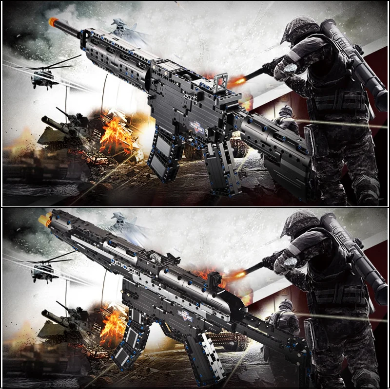 AWP Revolver Pistol GUN SWAT Technic Military Army Model Building Blocks Brick Weapon Compatible Toys For Boys WW2