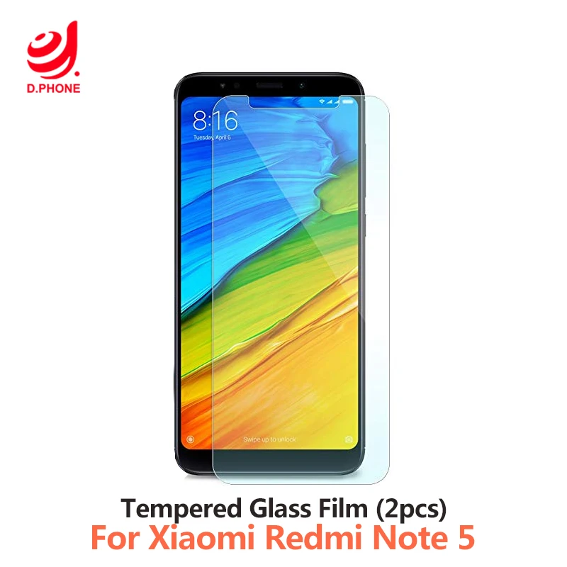 

2pcs Screen Protector Protective Glass For Xiaomi Redmi Note 5 Note5 Tempered Glass Film