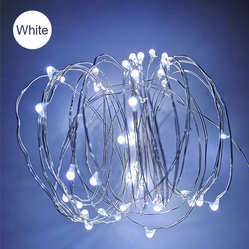 LED String light Waterproof Battery Power Copper Silver Wire Holiday lighting For Fairy Christmas Tree Wedding Party Decoration LED String light Waterproof Battery Power Copper Silver Wire Holiday lighting For Fairy Christmas Tree Wedding Party Decoration