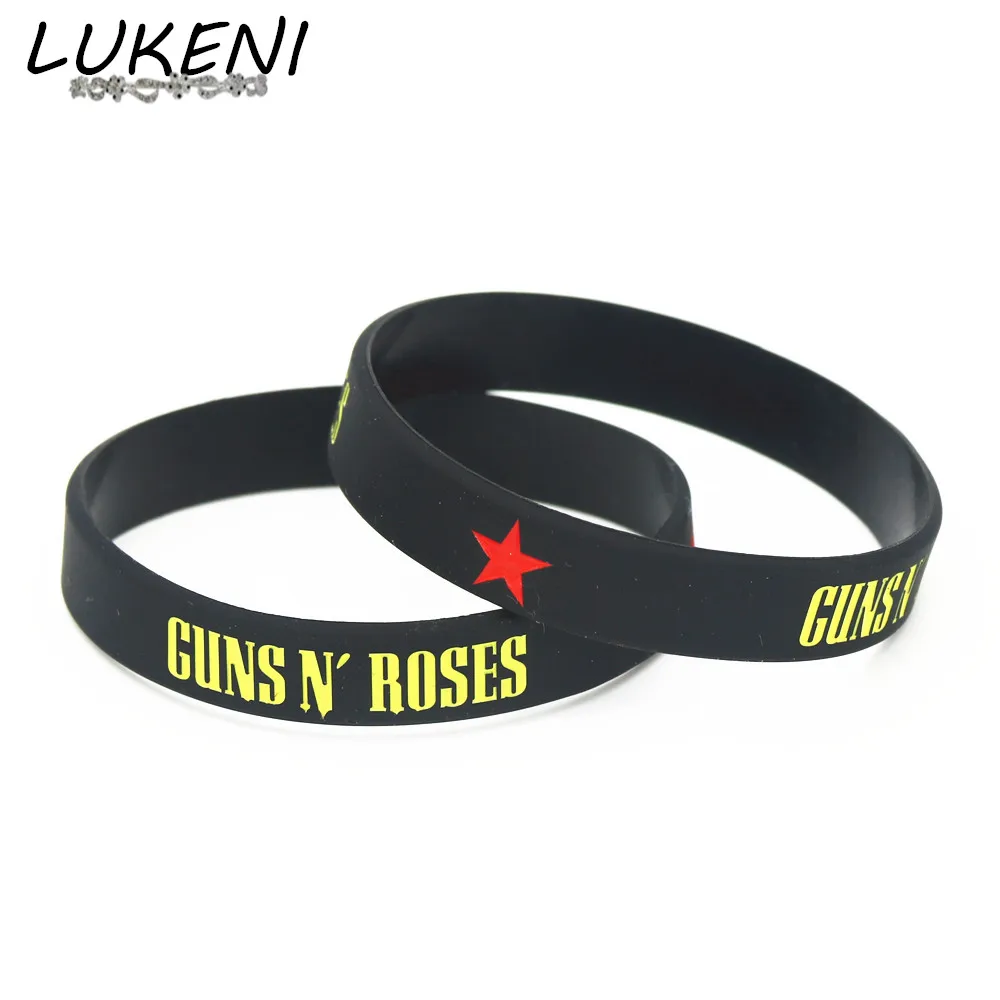 Силиконовые браслеты с розами LUKENI 1 шт. для рок музыки G n'r силиконовые любителей