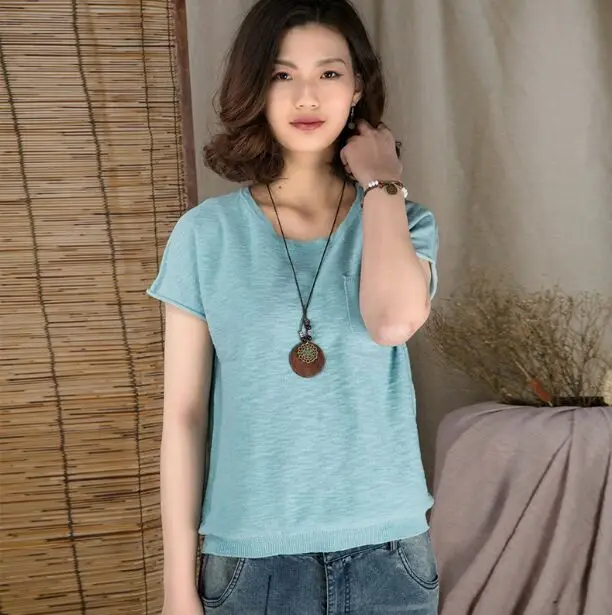 

Free shipping new women's solid color round neck cotton sleeveless T-shirt S534