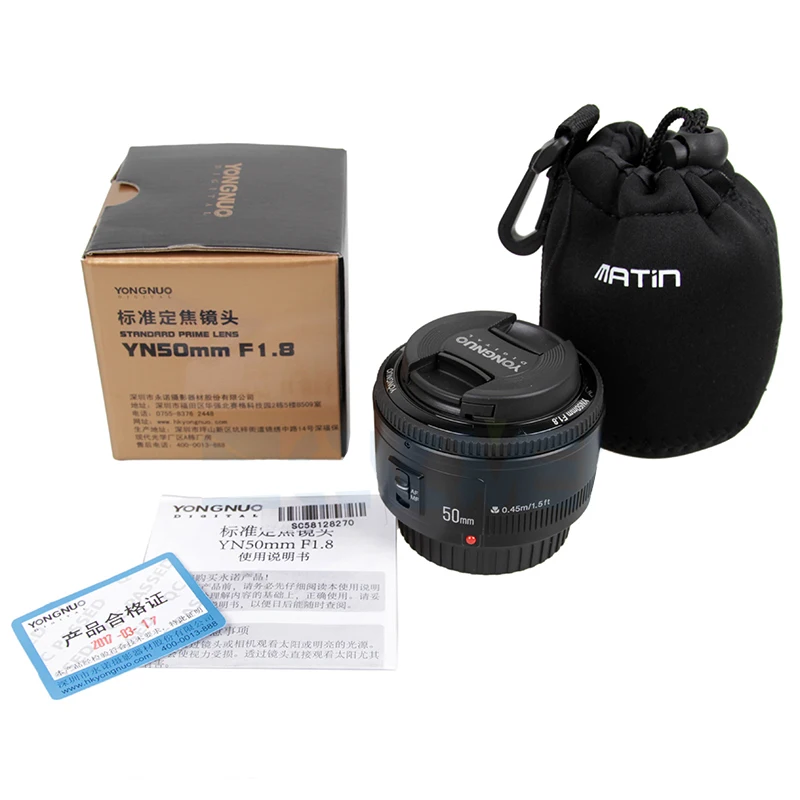YONGNUO YN50mm f1.8 AF объектив стандартная диафрагма Авто фокус для камеры Canon EOS 800D 760D 750D