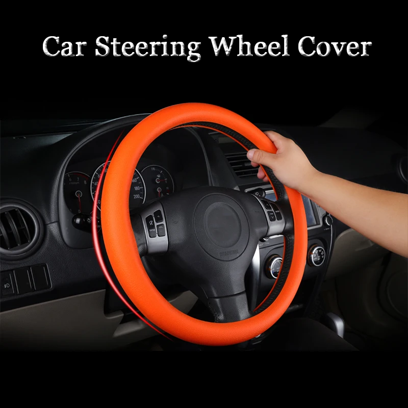 

Car Styling Silicone Steering Wheel Glove Cover Automobiles Steering Wheel Hubs Accessories For Honda Toyota BMW LADA KIA etc.