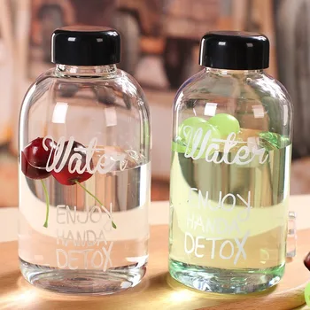 

1000ML Large Capacity Portable Leakproof Cycling Water Bottle Creative With Letter Plastic Kettle Good Quality With Bag