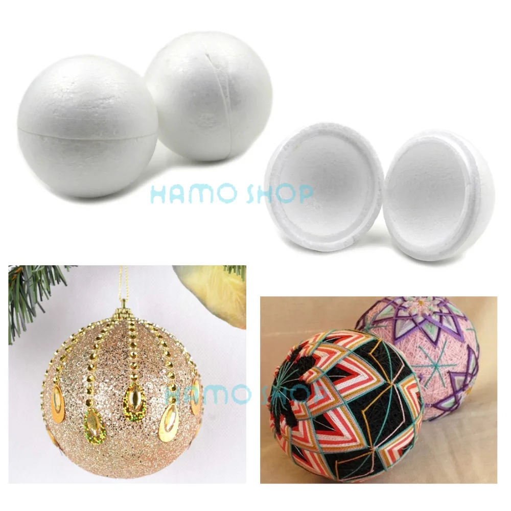 XMAS Hollow Polystyrene Styrofoam Foam Ball Round DIY Accessory