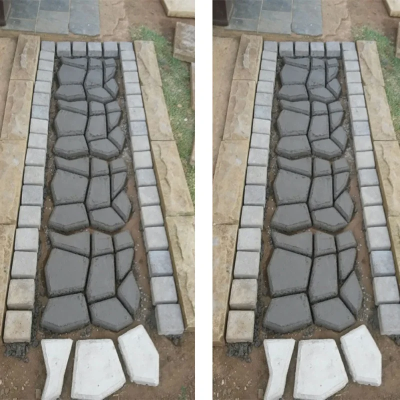 Вручную мощение цемента кирпич камень дорога форма для производства брусчатки DIY пресс-формы для бетона пресс-формы инструмент для садовой тротуарной плитки аксессуар
