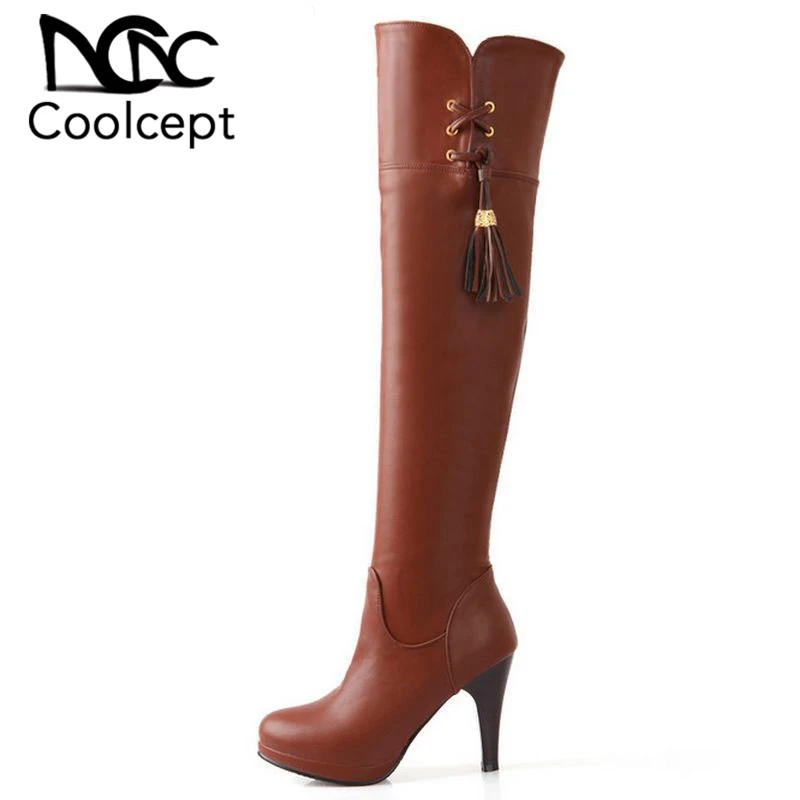 

Size 32-48 Women High Heel Over Knee Boots Ladies Riding Fashion Long Snow Boot Warm Winter Botas Heels Footwear Shoes P14731