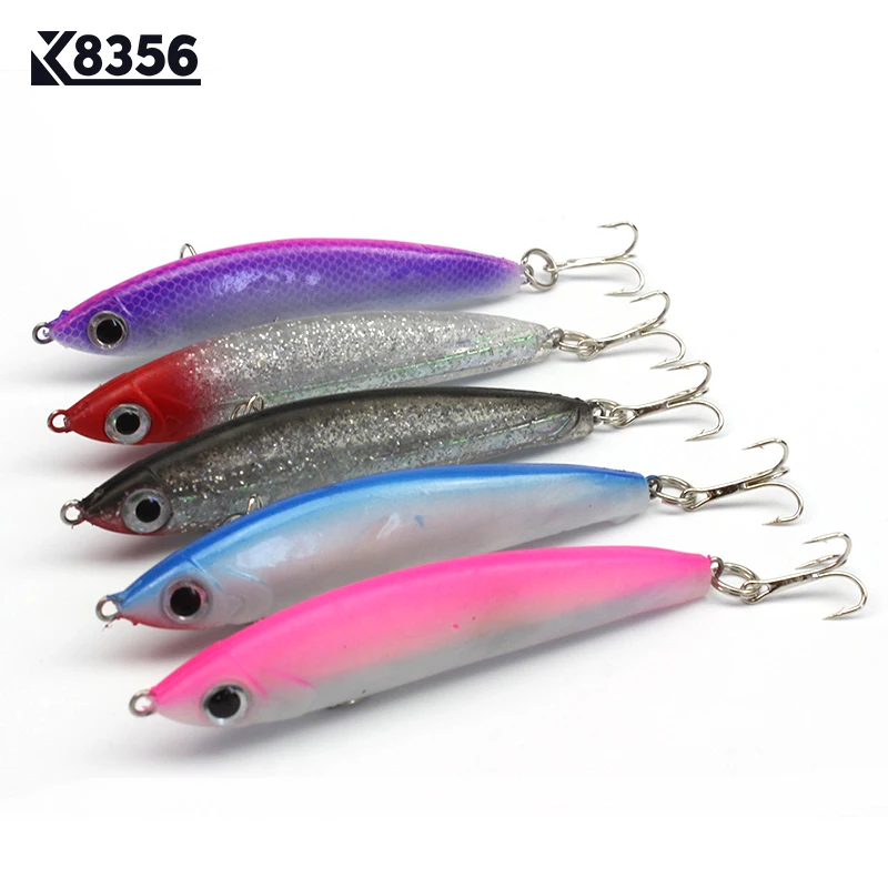 K8356 5Pcs/Lot 8.5cm 14g Fishing Lures Sinking Pencil Lure Artificial Lure Crank Baits Soft Bait
