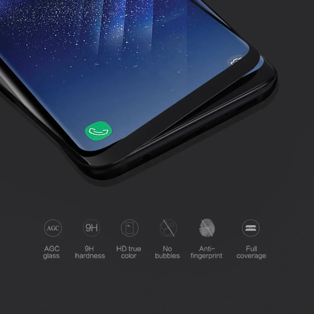NILLKIN 9H твердость 3D закругленные края полное покрытие закаленное стекло для samsung Galaxy S9 Plus S9 Защитная пленка для экрана 0,33 мм 6,2''