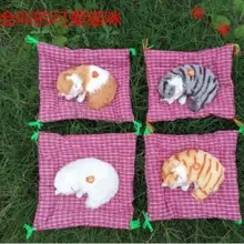 WYZHY моделирование животное будет звать спящего кота украшения статичная игрушка модель фотографии Статуэтка обучение маленьких детей