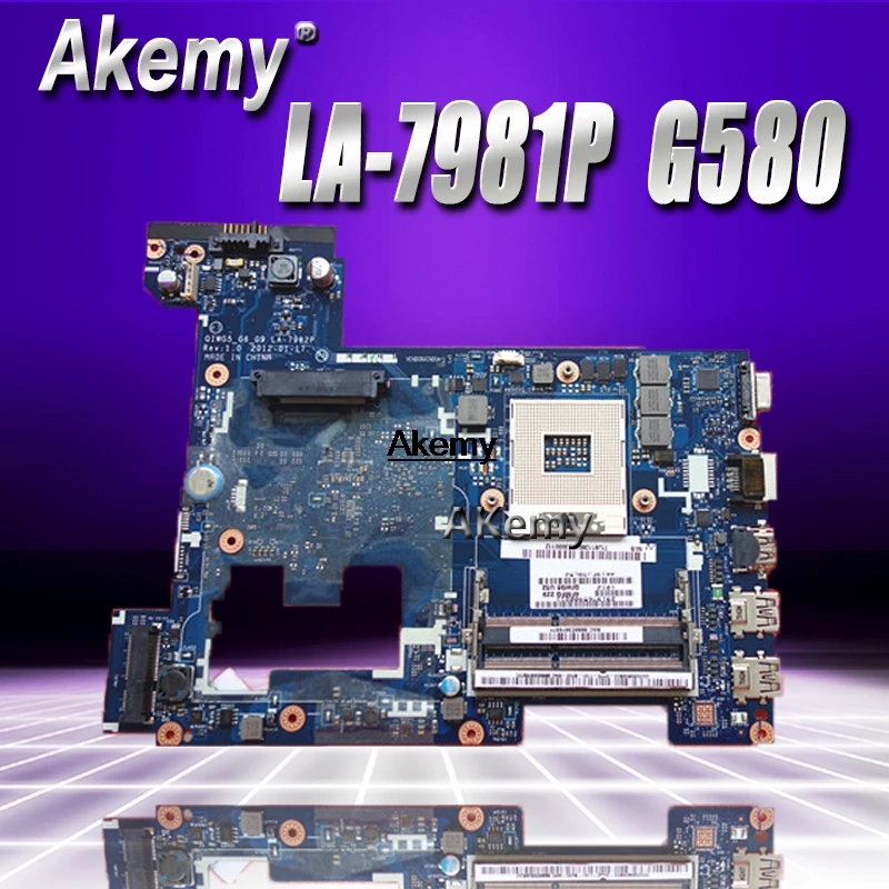 

LA-7982P G580 motherboard For Lenovo G580 QIWG5_G6_G9 LA-7982P REV:1.0 laptop motherboard Test mainboard