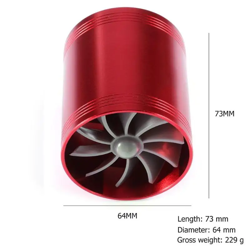 Двойной турбинный турбо зарядное устройство воздухозаборник прибор для экономии топлива вентилятор Супер зарядное устройство