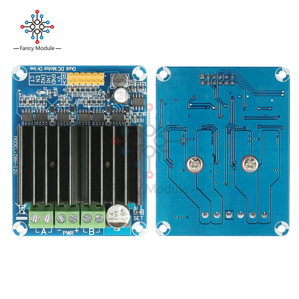 DC 5-15 в 30 А двухканальный H Мост модуль драйвера двигателя хлеб плата контроллера DHB-01A DC мотор драйвер платы