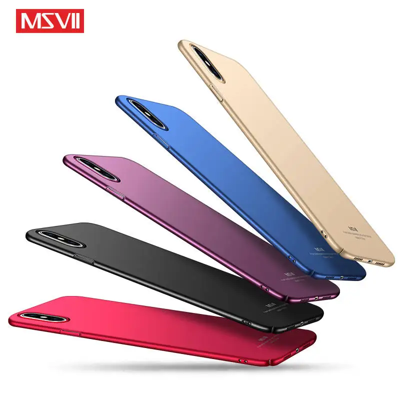 

Msvii Original for iPhone X Ultra Thin Slim Case Matte Business Super Thin Phone Case for Apple iPhone XS Hard Cover Back