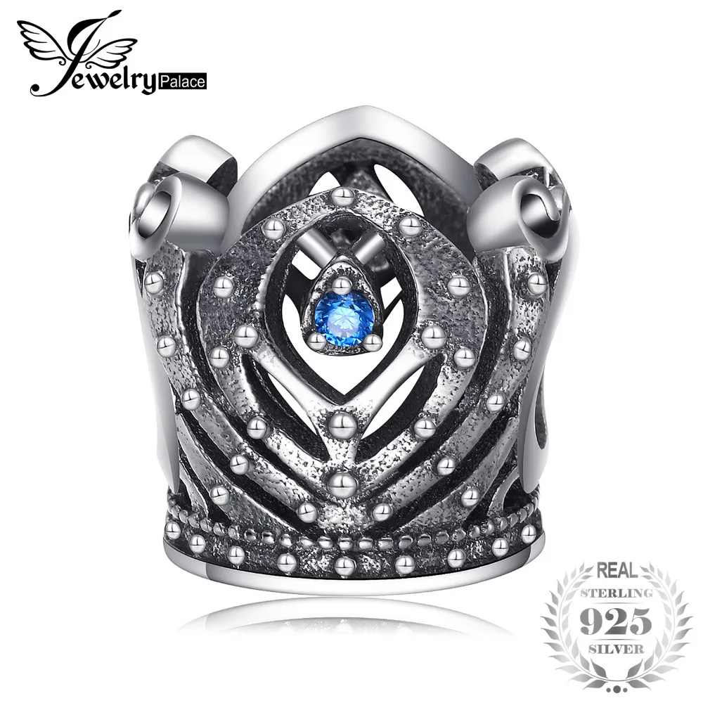 Jewelrypalace 925 пробы серебро величество Корона Подвески-шармы браслеты-Подарки для