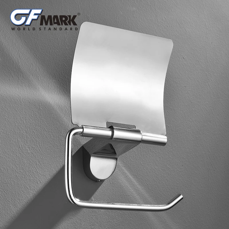 Держатель для туалетной бумаги GFmark хромированный настенный держатель с крышкой