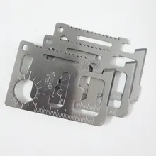 Открытый многоцелевой кемпинг карман выживания Инструменты 11 в 1 многофункциональный карты Ножи