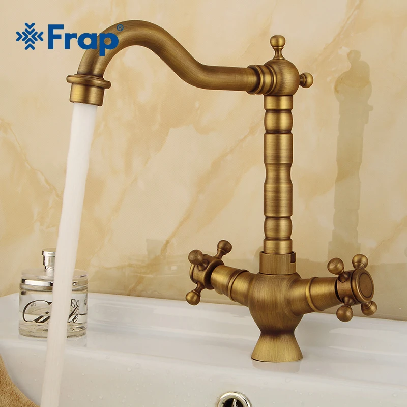 Bathroom Dolphin Shaped Dual Cross Handles Basin Sink Faucet Mixer Taps Chrome