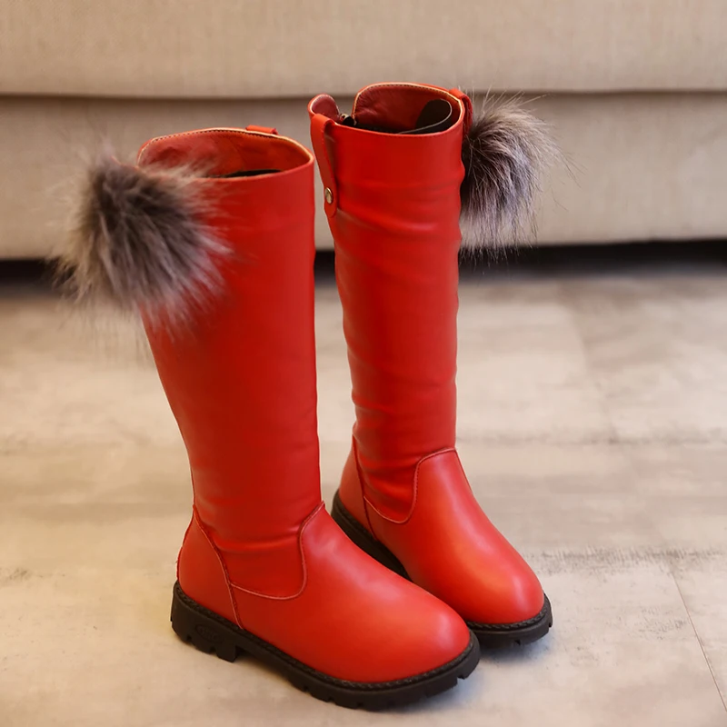 

2016 autumn and winter girls shoes winter shoes child boots girl leather warm shoes cotton-padded shoes