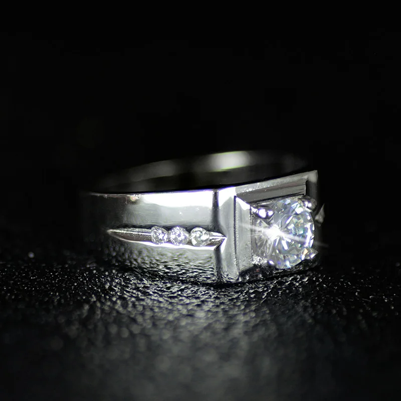 Moonso Men's Wedding Engagement 925 Sterling Silver Rings image 4