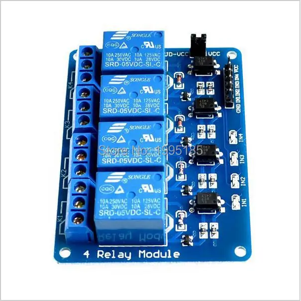 Розничная по 1/5 V 4-канальный Релейный модуль щита для ARM PIC AVR DSP электронное реле 5 V 4-канальный Релейный модуль