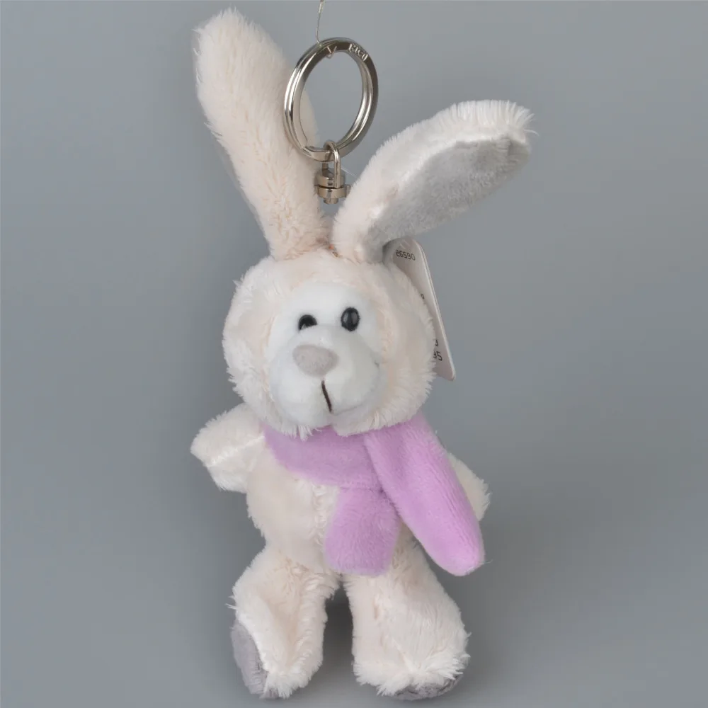 

5 Pcs Purple scarf rabbit rabbit Brown bunny Toy Stuffed Pendant Stuffed Plush Keyring, Key holder Doll Gift Free Shipping