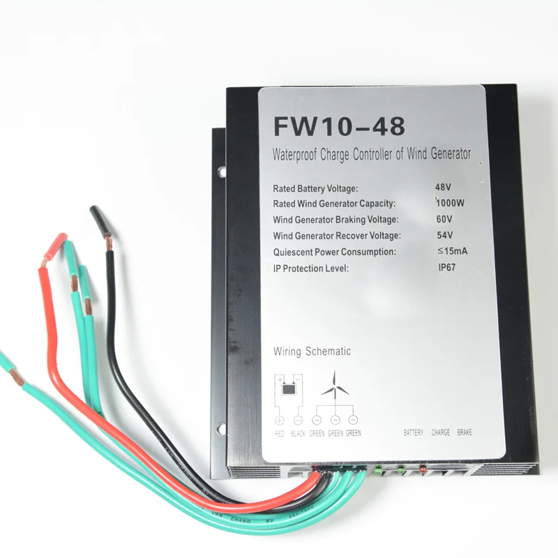 1kw 1000 Вт ветрогенератор Контроллер заряда Регулятор 24v 48v типа с IP67 водонепроницаемой функцией