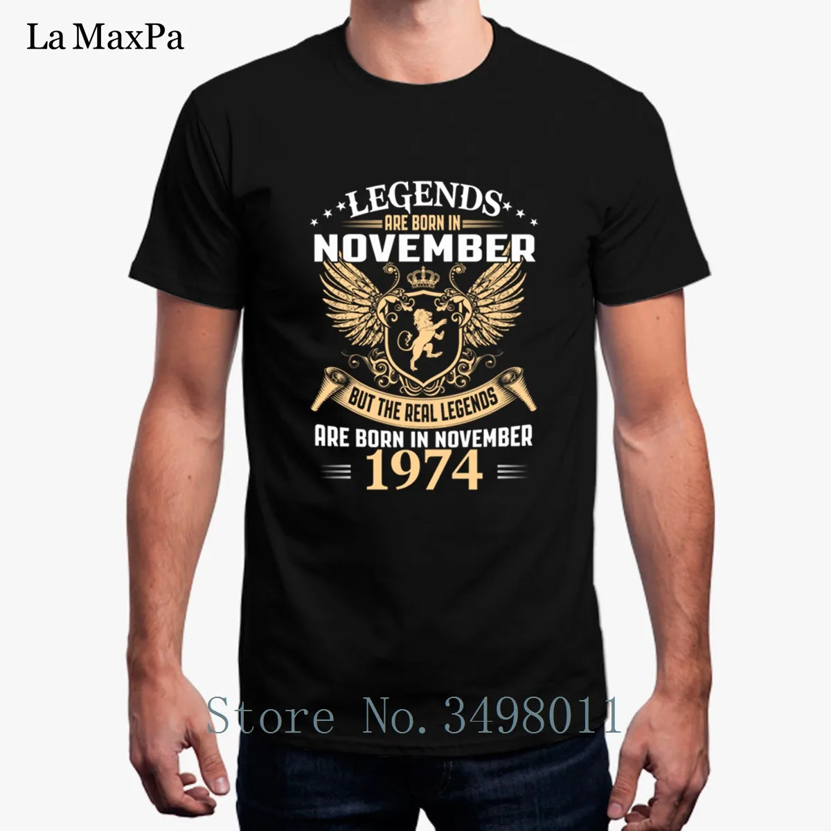 

Top Quality Men's T Shirt Legends Are Born In November 1974 Men's Tshirt Clothing Cotton Fitness T-Shirt Men