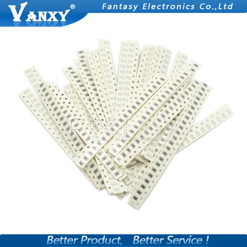 1206 SMD Resistor Kit 1/4W 0.25W 5% 1 ohm~10 Mohm component diy kit 33Value * 20pcs = 720pcs