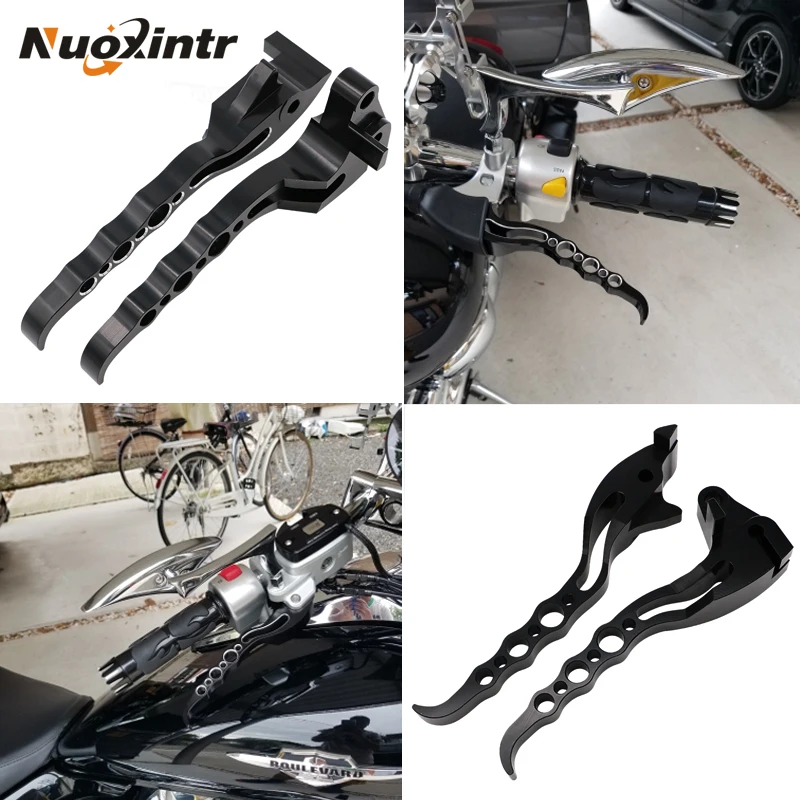 NUOXINTR Motorcycle Brake Clutch Levers Black Chrome New For Suzuki Boulevard M109R 2006-2017 NUOXINTR Motorcycle Brake Clutch Levers Black Chrome New For Suzuki Boulevard M109R 2006-2017