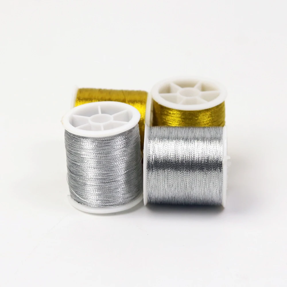 4 шт. золото/серебро 109 ярдов прочные оверлочные нитки для швейной машины полиэстер крестиком сильные нитки для швейных принадлежностей