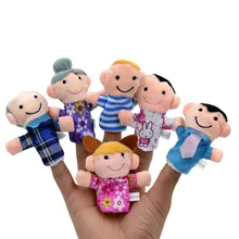 6Pcs Family Finger Puppets Cloth Doll Baby Educational Hand Toy Story Kid   YJS Dropship