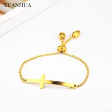 XUANHUA крест цепь звено браслеты для женщин ювелирные изделия из нержавеющей стали Женские Vogue ювелирные аксессуары
