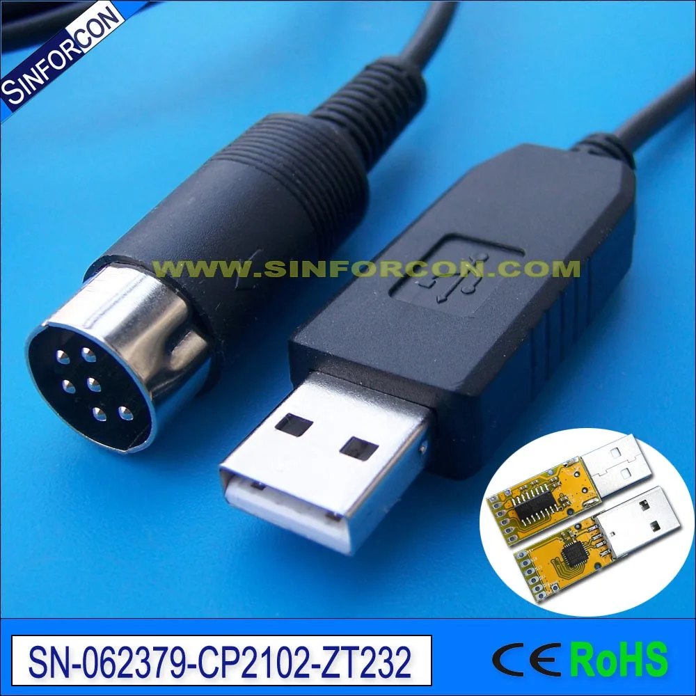 CP2102 usb rs223 Кабель адаптер с DIN 6P папа кабель для управления кошкой kenwood ts 450s ts690 790 ld