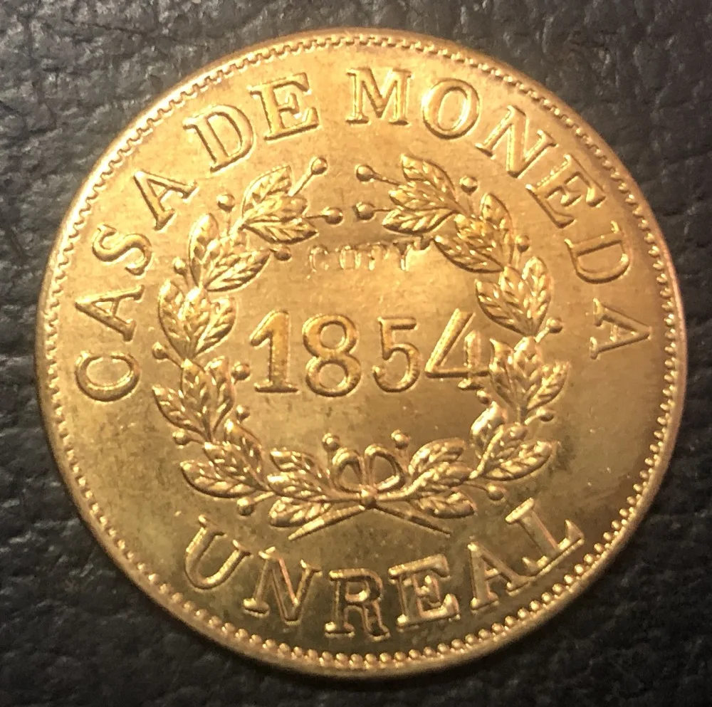 1854 Buenos Aires 1 Real Copper Copy Coin 27mm | Дом и сад