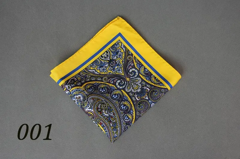 YIFSF02 01 Хит, новинка, популярные, 34x34 см, мужские повседневные носовые платки в горошек с узором пейсли, большие размеры - Цвет: YIFSF02 01