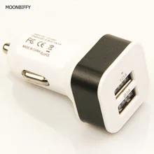 MOONBIFFY Новое поступление мини 2-портный Dual Порты и разъёмы зарядных порта USB для автомобиля Мощность Зарядное устройство адаптер для iPhone6/6 PLUS 5S Android Телефон iPod Камера