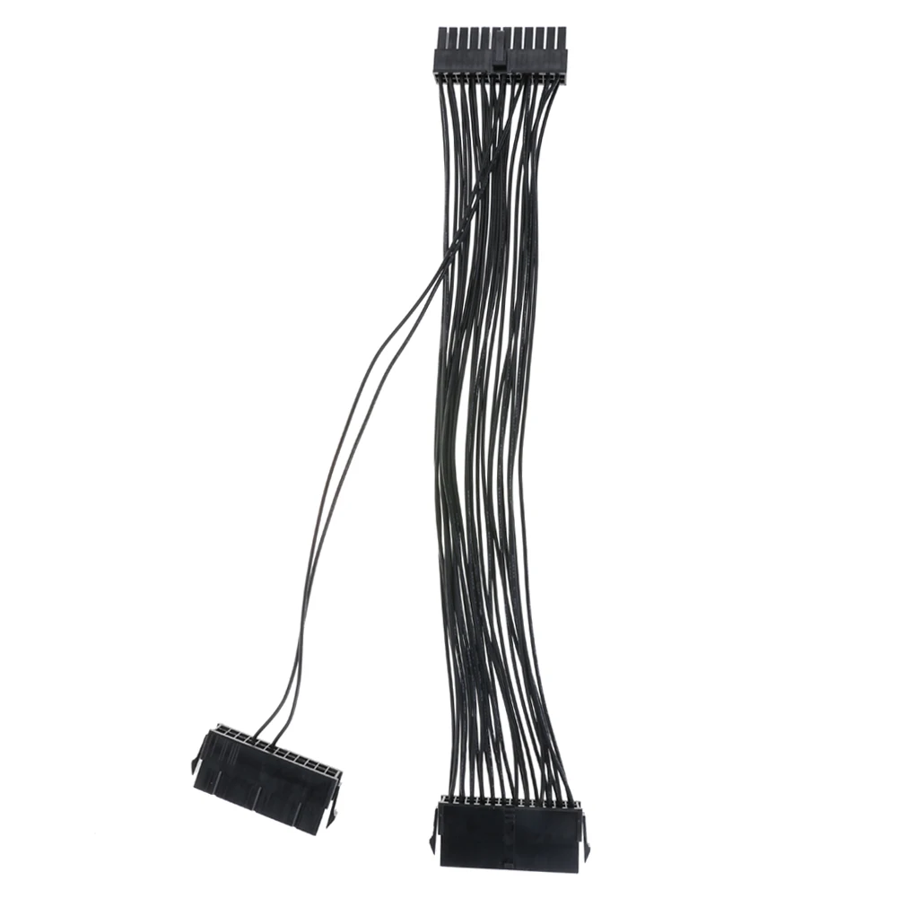Connectors 30cm ATX Mining 24Pin Dual PSU Power Supply Extension Cable for Computer Adaptor Cable Connector for BTC Mining 24Pin 20+4pin Cable Length: 30cm