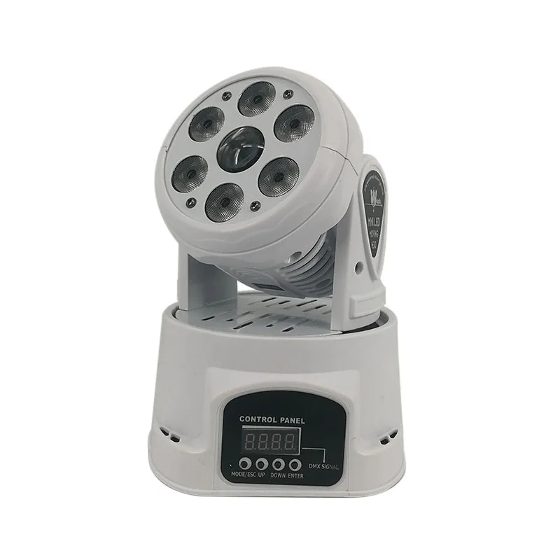 

LED Wash Beam 6x12W+1x12W RGBW Light 4IN1 14/19 Channel DMX512 Rotating Moving Head Lighting sound active for Indoor Disco Party