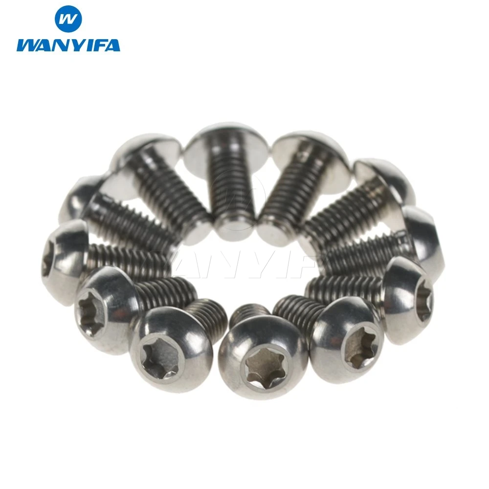 wanyifa 12 pcs parafusos de titanio m5x10mm 01