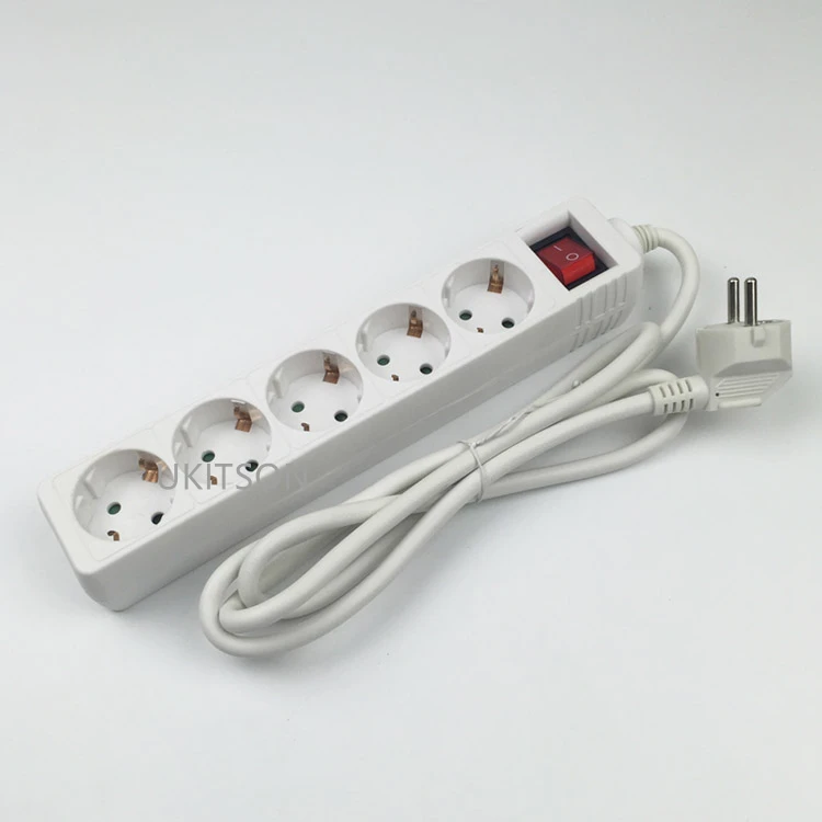 White Color DE Socket Power Strips pic 2