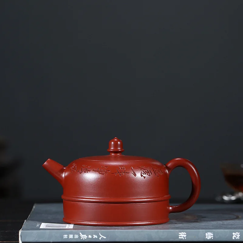 

Teapot Quality Goods Famous Full Manual Kettle Raw Ore Bright Red Robe Crewel Zen Marginal Pot Kungfu Online Teapot Tea Set