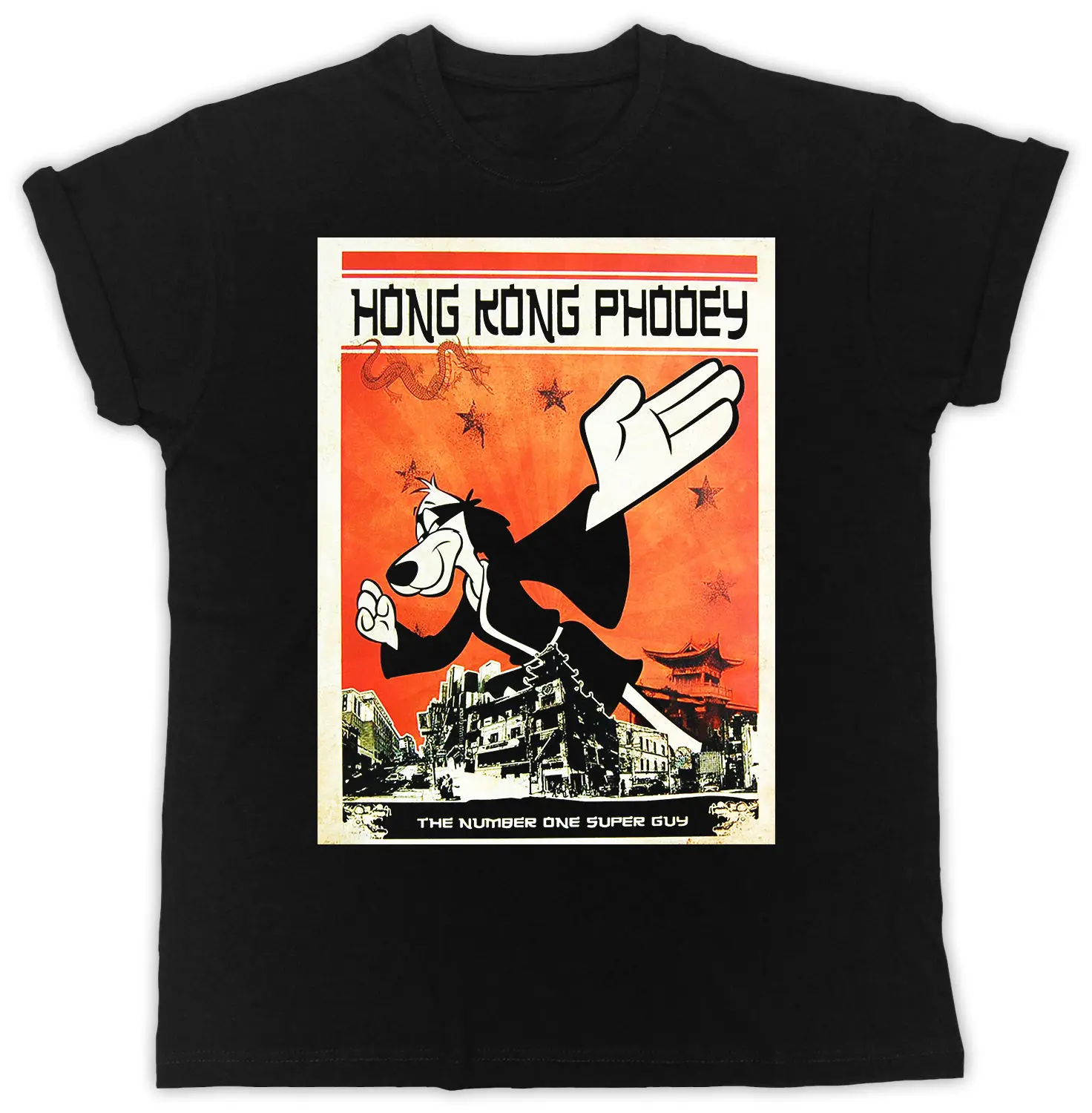 

HONG KONG PHOOEY POSTER MOVIE IDEAL GIFT PRESENT COOL RETRO UNISEX BLACK TSHIRT Fashion Style Men Tee,100% Cotton Classic tee
