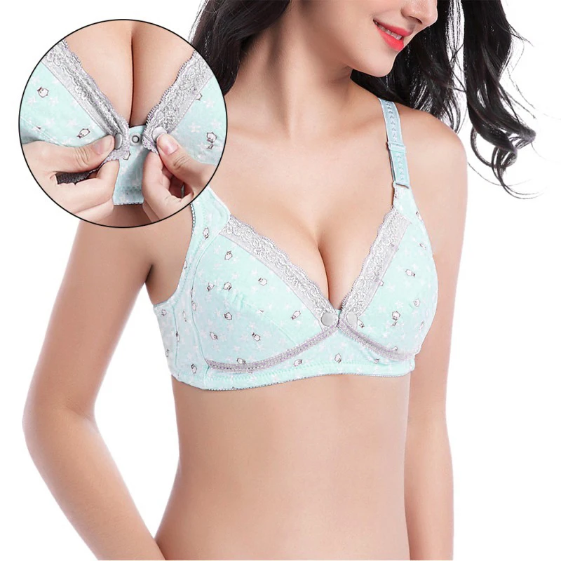 Front Button Wireless Bra Women Breastfeeding Maternity Nursing Bra Plus Size Underwear Women Sleep Wear Cotton Bra B C Cup